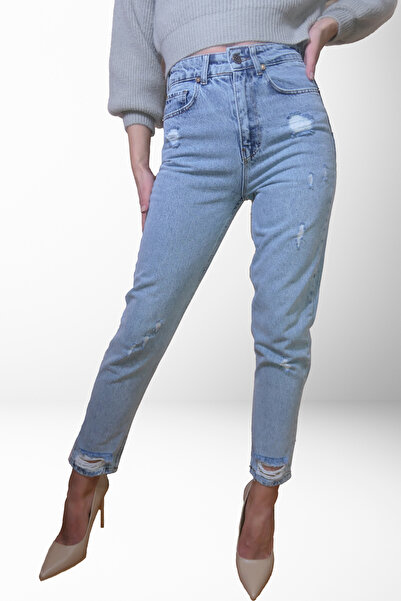 OEM JAQIZ Blugi mom fit cu talie înaltă JQZ 106