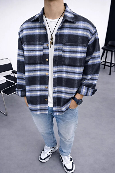 FıttingRoom Oversized Patterned Cotton Shirt