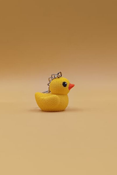 Rodopiva Örgü Desenli Ördek Anahtarlık (Plastik)