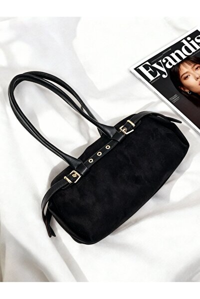 eyandis Premium Women's Shoulder Bag with Suede Belt Detail Ey&İs Collection