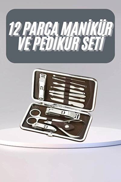 Epilons 12 Pieces Manicure Pedicure Kit Nail Care Callus Removal Hand Foot Care