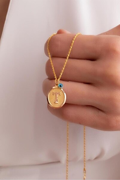 Nurgül Özen Jewelry Altın Nostaljik T Harfi 14 Ayar Kolye Ucu