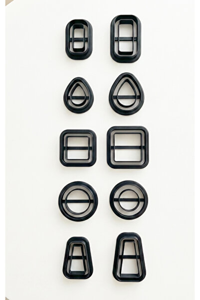 To Design Lab 10-Piece Polymer Clay Mold Set in Different Patterns - Dough Sc...