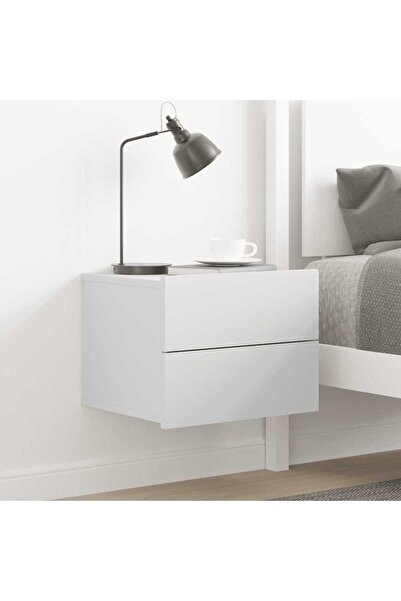 vidaxl Bedside Cabinet White 40x30x30 cm Engineered Wood