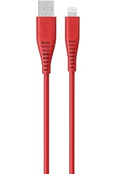 GOUİ كابل USB إلى Lightning، طوله 1.5 متر، لونه أحمر