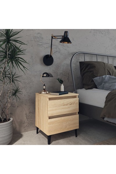 vidaxl Bed Cabinets 2 pcs Sonoma Oak 40x35x50 cm Engineered Wood