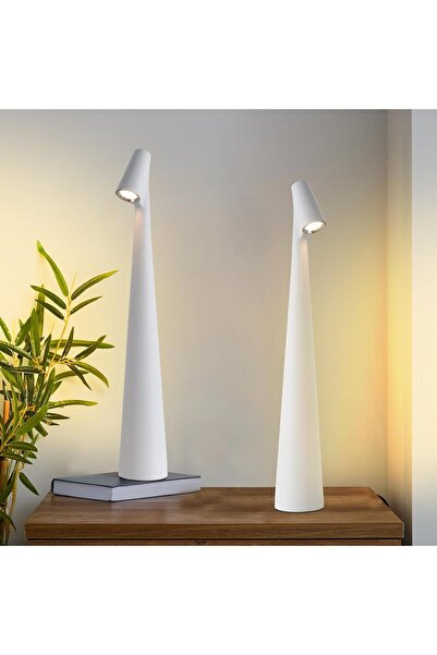 Verci Touch Control LED Table Lamp Rechargeable Cordless 3-Color Dimmable USB...