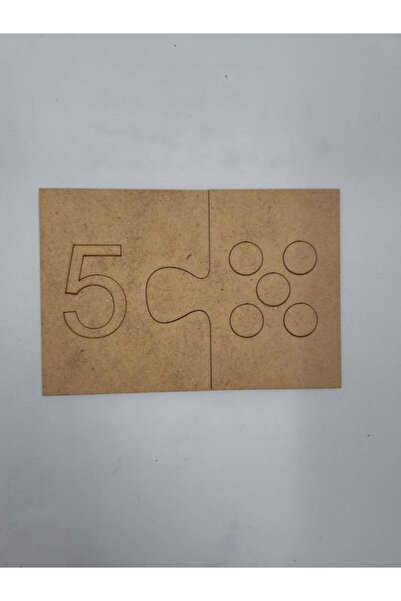 Mu Art Ahşap 10 قطع من بطاقات الأرقام الخشبية الذكية، لعبة مطابقة، مواد تعليم...