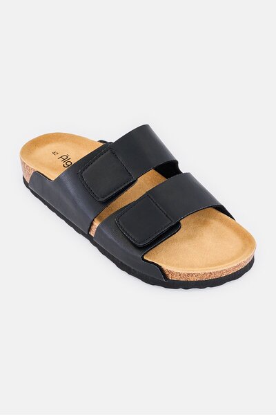 Algspar Men Velcro Sandals, Black