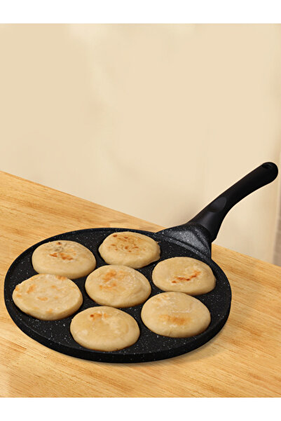Snooe Compact pancake griddle, 7-hole pancake maker, cooking utensils, kitche...