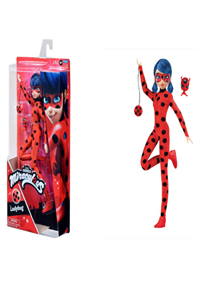 THK Păpușa Miraculosa Buburuza THK®, Roșu/Negru, 30 cm