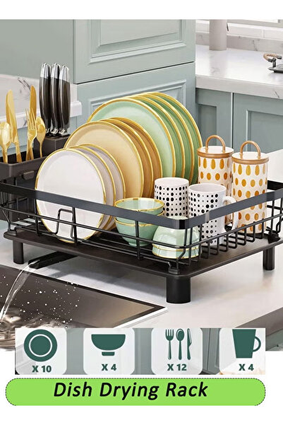 Generic Bowl and plate drying rack, horizontal installation, automatic draina...