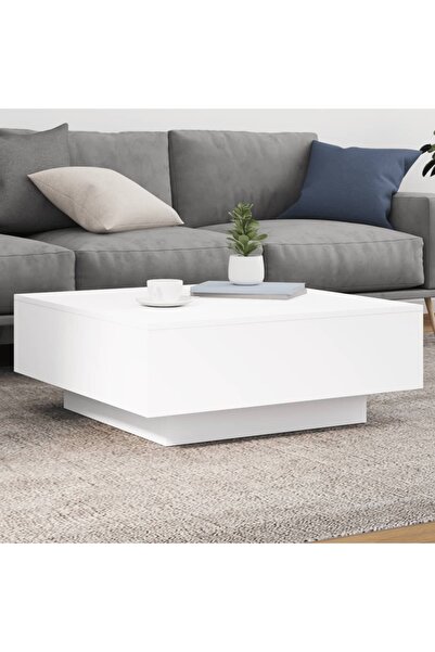 vidaxl Coffee Table White 80x80x31 cm Engineered Wood