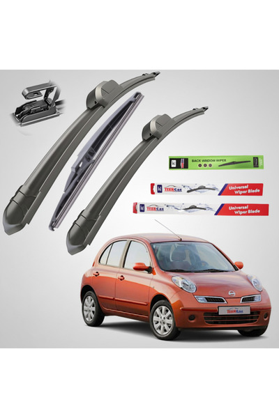 TEAMCAR Set complet de ștergătoare de parbriz Nissan Micra K12 (2005-2010)