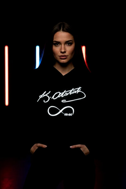 Angels Passion Reflektorizant Atatürk İmza B cu imprimeu Sweat tricou - Hanor...