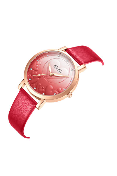 Gigi GG women's wristwatch, leather strap, crystal embellished