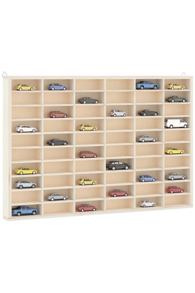 vidaxl Wooden Collector's Display Case with 60 Compartments 60x4.5x40.5cm