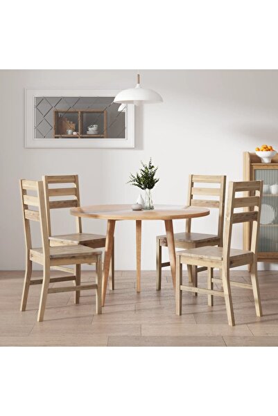 vidaxl Dining Chairs 4 pcs Solid Acacia Wood