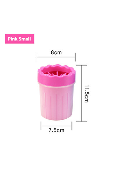 choice2 Pink S 1Pc Pet Plastic Foot Wash Cup S L XL Large size silicone brush...
