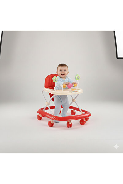 Baby Walker مشاية أطفال قابلة للطي مع 3 أوضاع ارتفاع قابلة للتعديل من عمر 6 إ...