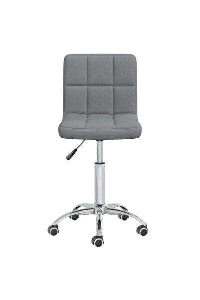 vidaxl Swivel Dining Chair Light Grey Fabric