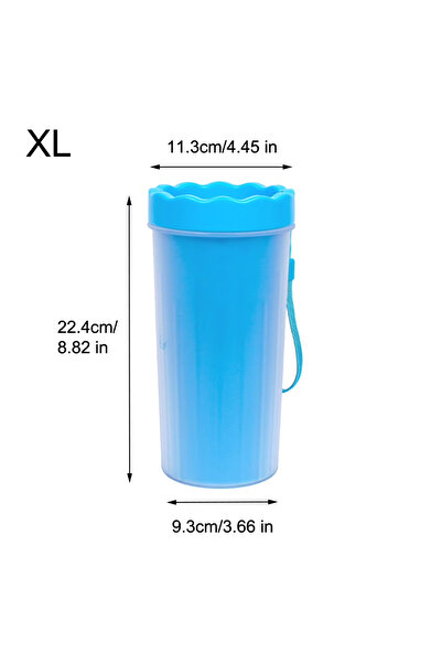 Choice4 Blue XL 1Pc Pet Plastic Foot Wash Cup S L XL Large size silicone brus...
