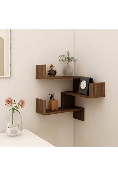 vidaxl Wall Corner Shelf Brown Oak 40x40x50 cm Engineered Wood