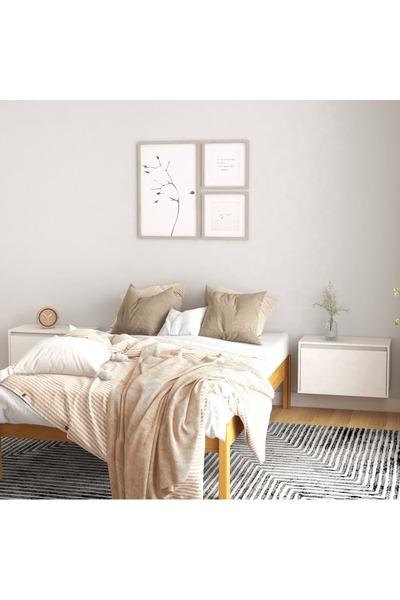 vidaxl Wall Cabinets 2 pcs White 60x30x35 cm Solid Pinewood