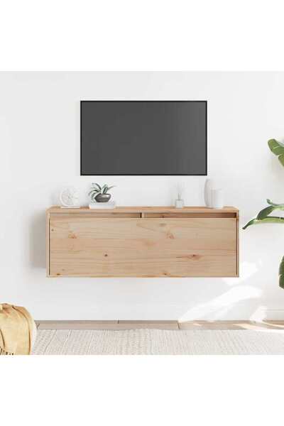 vidaxl Wall Cabinet 100x30x35 cm Solid Wood Pine