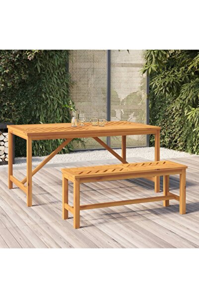 vidaxl Garden Bench 110 cm Solid Wood Acacia
