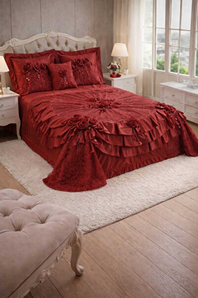 ANATOLIATEKSTILE Luxury Bedding Set with Embroidery and Lace – Elegant Design...