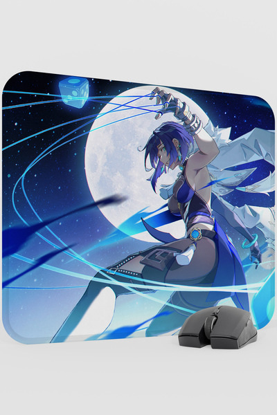 mousepad bastir Yelan Genshin Impact Anime Gacha V5 - 48X40 XL Gaming Mouse P...