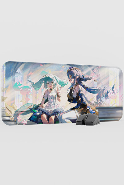 mousepad bastir لوحة ماوس ألعاب فاروزان جينشين إمباكت أنيمي غاتشا V5 - مقاس 7...