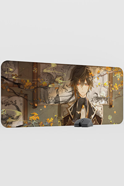 mousepad bastir Zhongli Genshin Impact Anime Gacha V2 - 90X40 XXL Gaming Mous...