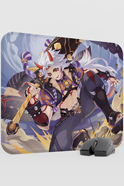 mousepad bastir Itto Genshin Impact Anime Gacha V1 - 48X40 XL Gaming Mouse Pa...