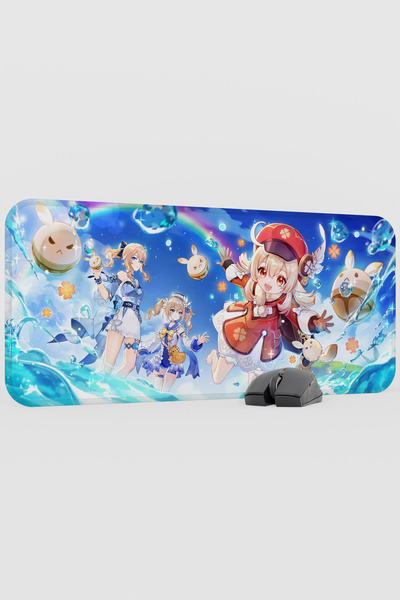 mousepad bastir Klee Genshin Impact Anime Gacha V4 - 70X30 XL Gaming Mouse Pa...
