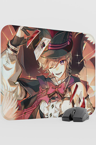 mousepad bastir لوحة ماوس ألعاب Lyney Genshin Impact Anime Gacha V3 - 48X40 XL