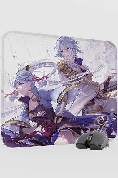 mousepad bastir Ayato Genshin Impact Anime Gacha V5 - 48X40 XL Gaming Mouse P...