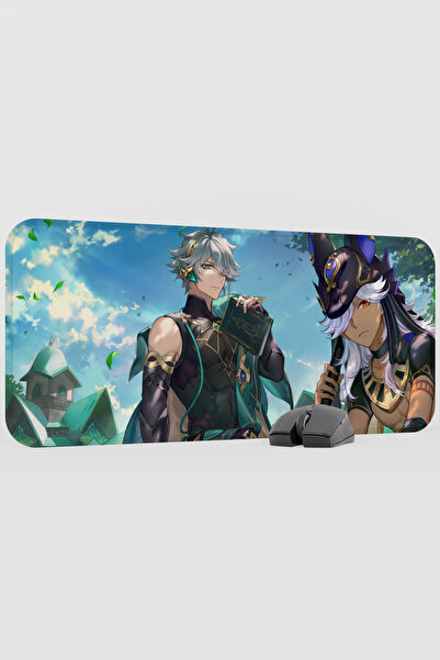 mousepad bastir Alhaitham Genshin Impact Anime Gacha V4 - 70X30 XL Gaming Mou...