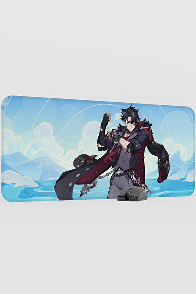 mousepad bastir Wriothesley Genshin Impact Anime Gacha V2 - 90X40 XXL Gaming ...