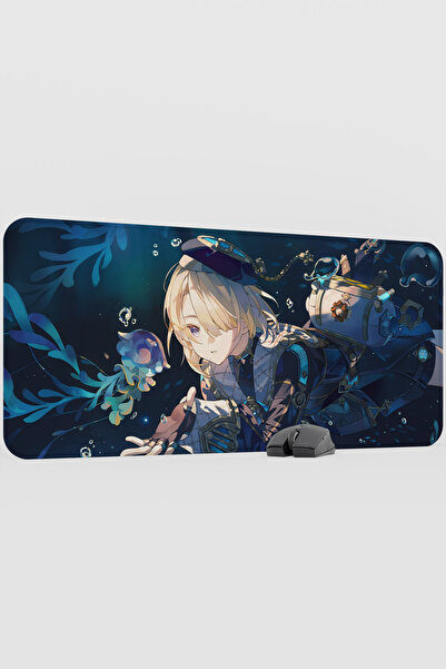 mousepad bastir Freminet Genshin Impact Anime Gacha V1 - 90X40 XXL Gaming Mou...