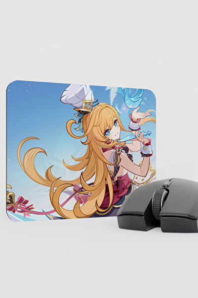 mousepad bastir Escoffier Genshin Impact Anime Gacha V4 - 22X18 Gaming Mouse ...