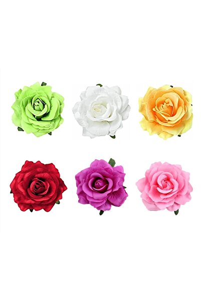 Arabest Fabric Artificial Rose Hair Clips Brooches Headwear Hair Accessories ...