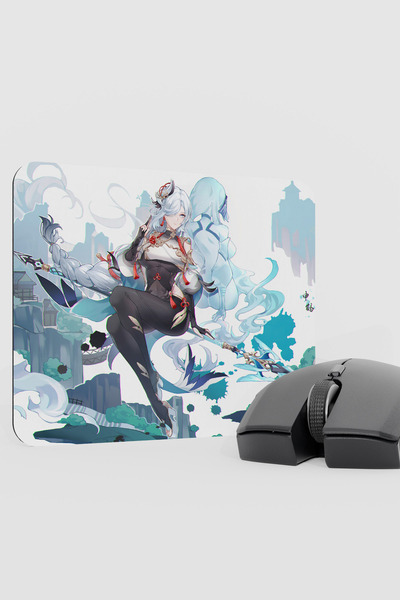 mousepad bastir Shenhe Genshin Impact Anime Gacha V2 - 22X18 Gaming Mouse Pad...