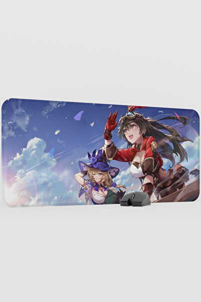 mousepad bastir Amber Genshin Impact Anime Gacha V5 - 90X40 XXL Gaming Mouse ...