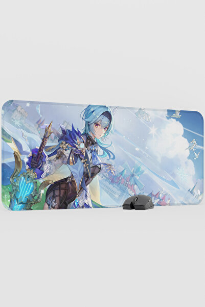 mousepad bastir Eula Genshin Impact Anime Gacha V1 - 90X40 XXL Gaming Mouse P...
