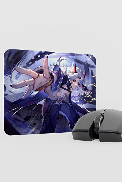 mousepad bastir Itto Genshin Impact Anime Gacha V4 - 22X18 Gaming Mouse Pad M...