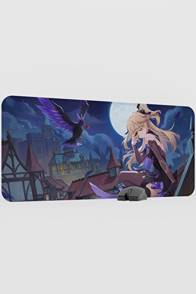 mousepad bastir Fischl Genshin Impact Anime Gacha V1 - 90X40 XXL Gaming Mouse...