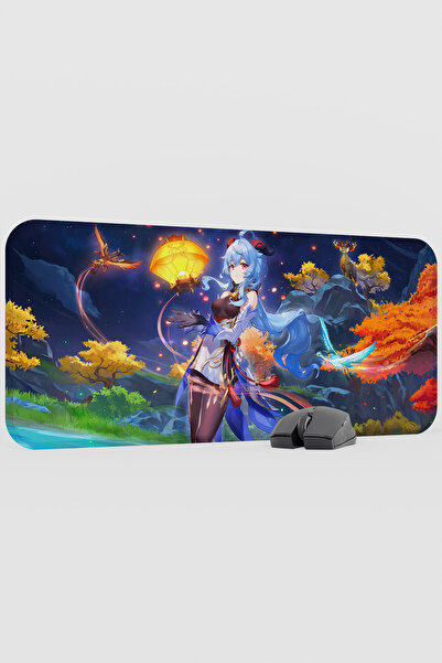 mousepad bastir Ganyu Genshin Impact Anime Gacha V4 - 70X30 XL Gaming Mouse P...