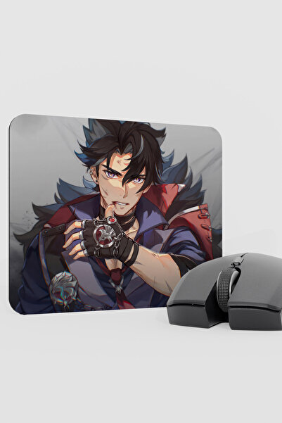 mousepad bastir Wriothesley Genshin Impact Anime Gacha V1 - 22X18 Gaming Mous...
